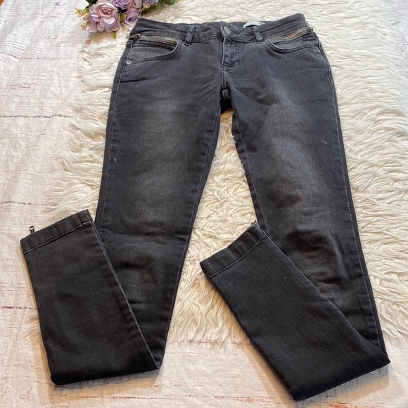 ANINE BING Double Zip Washed Black Low Rise Zipper Ankle Skinny Jeans sz 27 - Picture 2 of 14